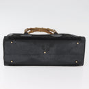 GUCCI Bamboo Tote Tas Suède Zwart Goud 002 2865 0260 Auth 180218-5