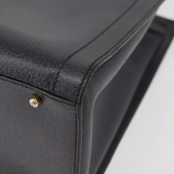 GUCCI Bamboo Tote Bag Leder Schwarz Gold 002 0260 Auth 180220
