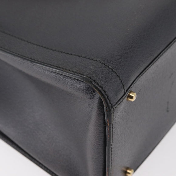 GUCCI Bamboo Tote Bag Leder Schwarz Gold 002 0260 Auth 180220