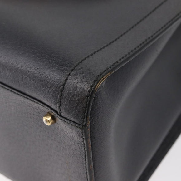 GUCCI Bamboo Tote Bag Leder Schwarz Gold 002 0260 Auth 180220