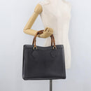 GUCCI Bamboo Tote Bag Leder Schwarz Gold 002 0260 Auth 180220-24