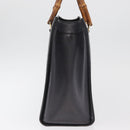 GUCCI Bamboo Tote Bag Leder Schwarz Gold 002 0260 Auth 180220-3