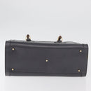 GUCCI Bamboo Tote Bag Leder Schwarz Gold 002 0260 Auth 180220-5