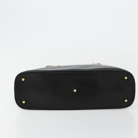 GUCCI Bambus Handtasche Leder Schwarz Gold 000 2214 0289 Authentisch 180221