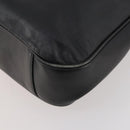 GUCCI Bamboo Schoudertas Leer 2-weg Zwart Goud 001 2852 1577 0 Auth 180222-14