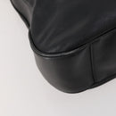 GUCCI Bamboo Schoudertas Leer 2-weg Zwart Goud 001 2852 1577 0 Auth 180222-15