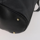 GUCCI Bamboo Purse Shoulder Bag Leather 2way Black Gold Auth 180223-17