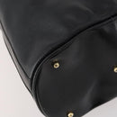 GUCCI Bamboo Purse Shoulder Bag Leather 2way Black Gold Auth 180223-18