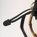 GUCCI Bamboo Purse Shoulder Bag Leather 2way Black Gold Auth 180223-10