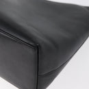 GUCCI Bamboo Shoulder Bag Leather Black Silver Auth 180226-13