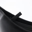 GUCCI Bamboo Shoulder Bag Leather Black Silver Auth 180226-14