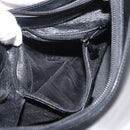 GUCCI Bamboo Shoulder Bag Leather Black Silver Auth 180226-20