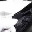 GUCCI Bamboo Shoulder Bag Leather Black Silver Auth 180226-21
