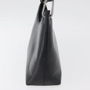 GUCCI Bamboo Shoulder Bag Leather Black Silver Auth 180226-4