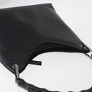 GUCCI Bamboo Shoulder Bag Leather Black Silver Auth 180226-6