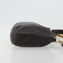GUCCI Bamboo Shoulder Bag Leather 2way Brown Gold 001 1638 Auth 180228-4