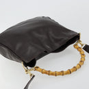 GUCCI Bamboo Shoulder Bag Leather 2way Brown Gold 001 1638 Auth 180228-6