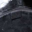 GUCCI Bamboo Shoulder Bag Leather 2way Black Gold 001 1577 Auth 180230-10