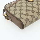 GUCCI GG Supreme Web Sherry Line Bag PVC Beige Gold 001 58 6594 Auth 180231-15