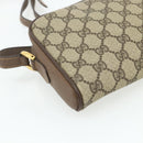 GUCCI GG Supreme Web Sherry Line Bag PVC Beige Gold 001 58 6594 Auth 180231-17
