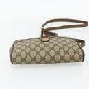 GUCCI GG Supreme Web Sherry Line Bag PVC Beige Gold 001 58 6594 Auth 180231-5