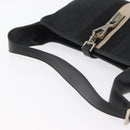GUCCI GG Canvas Jackie Shoulder Bag Black Silver 001 4057 Auth 180233-7