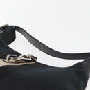 GUCCI GG Canvas Jackie Shoulder Bag Black Silver 001 4057 Auth 180233-8
