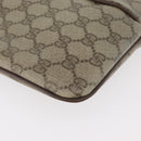 GUCCI GG Supreme Web Sherry Line Bag PVC Beige Gold 904 02 047 Auth 180234-15
