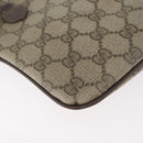 GUCCI GG Supreme Web Sherry Line Bag PVC Beige Gold 904 02 047 Auth 180234-17