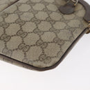 GUCCI GG Supreme Web Sherry Line Bag PVC Beige Gold 904 02 047 Auth 180234-18