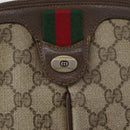 GUCCI GG Supreme Web Sherry Line Bag PVC Beige Gold 904 02 047 Auth 180234-20