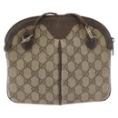 GUCCI GG Supreme Web Sherry Line Bag PVC Beige Gold 904 02 047 Auth 180234-2