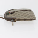 GUCCI GG Supreme Web Sherry Line Bag PVC Beige Gold 904 02 047 Auth 180234-5