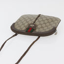 GUCCI GG Supreme Web Sherry Line Bag PVC Beige Gold 904 02 047 Auth 180234-8