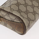 GUCCI GG Supreme Web Sherry Line Bag PVC Beige Gold 89 02 018 Auth 180235-8