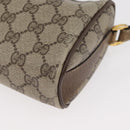 GUCCI GG Supreme Web Sherry Line Bag PVC Beige Gold 89 02 018 Auth 180235-15