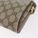 GUCCI GG Supreme Web Sherry Line Bag PVC Beige Gold 89 02 018 Auth 180235-17