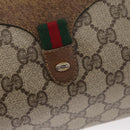 GUCCI GG Supreme Web Sherry Line Bag PVC Beige Gold 89 02 018 Auth 180235-18