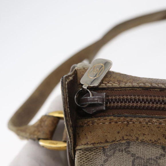 GUCCI GG Supreme Web Sherry Line Bag PVC Beige Gold 89 02 018 Auth 180235