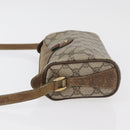 GUCCI GG Supreme Web Sherry Line Bag PVC Beige Gold 89 02 018 Auth 180235-4