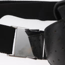 GUCCI GG Canvas Waist bag Black Silver 145351 Auth 180238-9