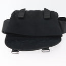 GUCCI GG Canvas Waist bag Black Silver 145351 Auth 180238-10
