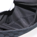 GUCCI GG Canvas Waist bag Black Silver 145351 Auth 180238-23