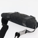 GUCCI GG Canvas Waist bag Black Silver 145351 Auth 180238-6