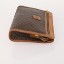 CELINE Macadam Canvas Clutch Bag PVC Leather 3 Set Brown Auth 180239-10