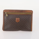 CELINE Macadam Canvas Clutch Bag PVC Leather 3 Set Brown Auth 180239-14