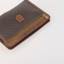 CELINE Macadam Canvas Clutch Bag PVC Leather 3 Set Brown Auth 180239-17