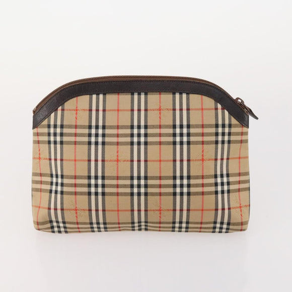 Burberrys Burberry Nova Check Bag Canvas 4 Set Brown Beige Navy Auth 180243