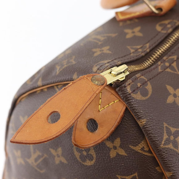 LOUIS VUITTON Monogram Speedy 35 Hand Bag M41524 LV Auth 180271