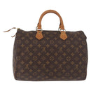 LOUIS VUITTON Monogram Speedy 35 Hand Bag M41524 LV Auth 180271-2